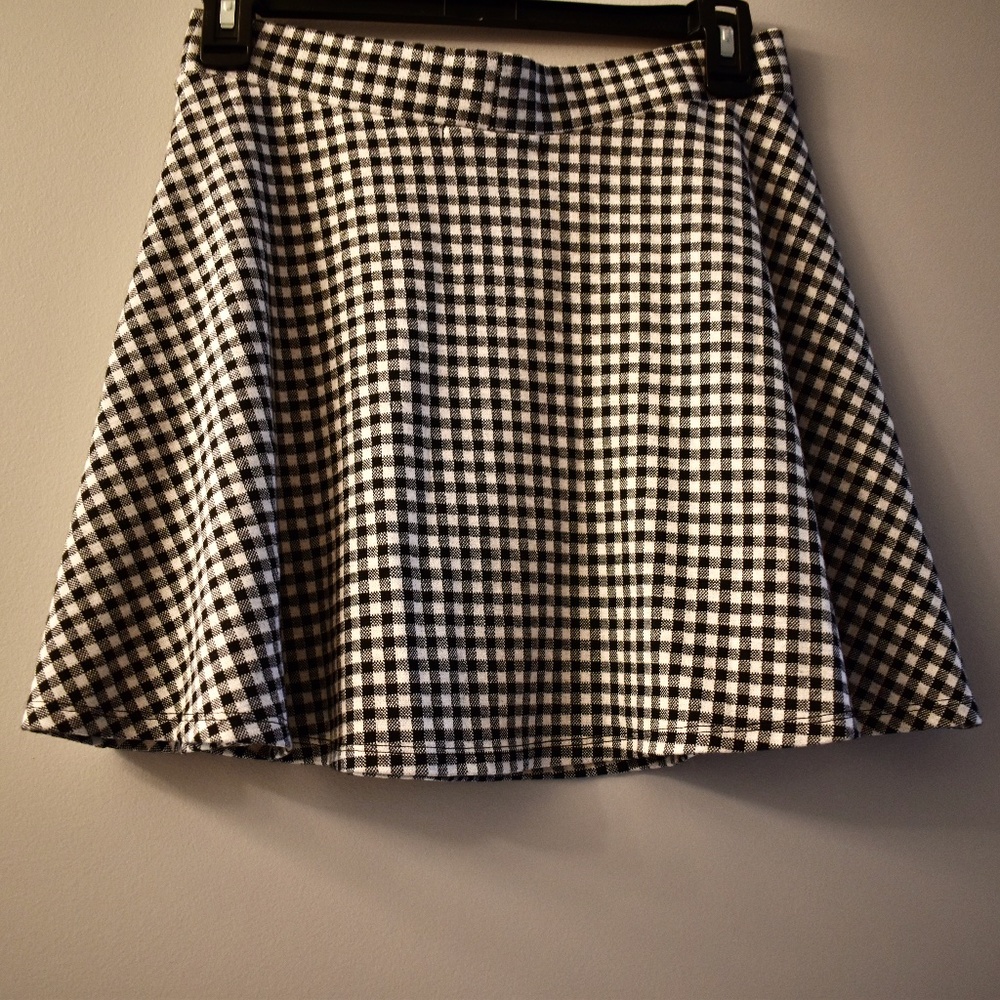 Black and White Gingham Skirt